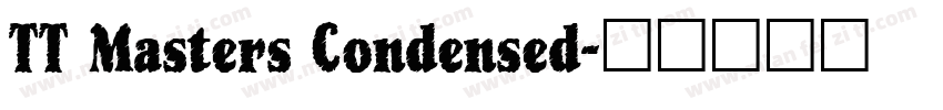 TT Masters Condensed字体转换